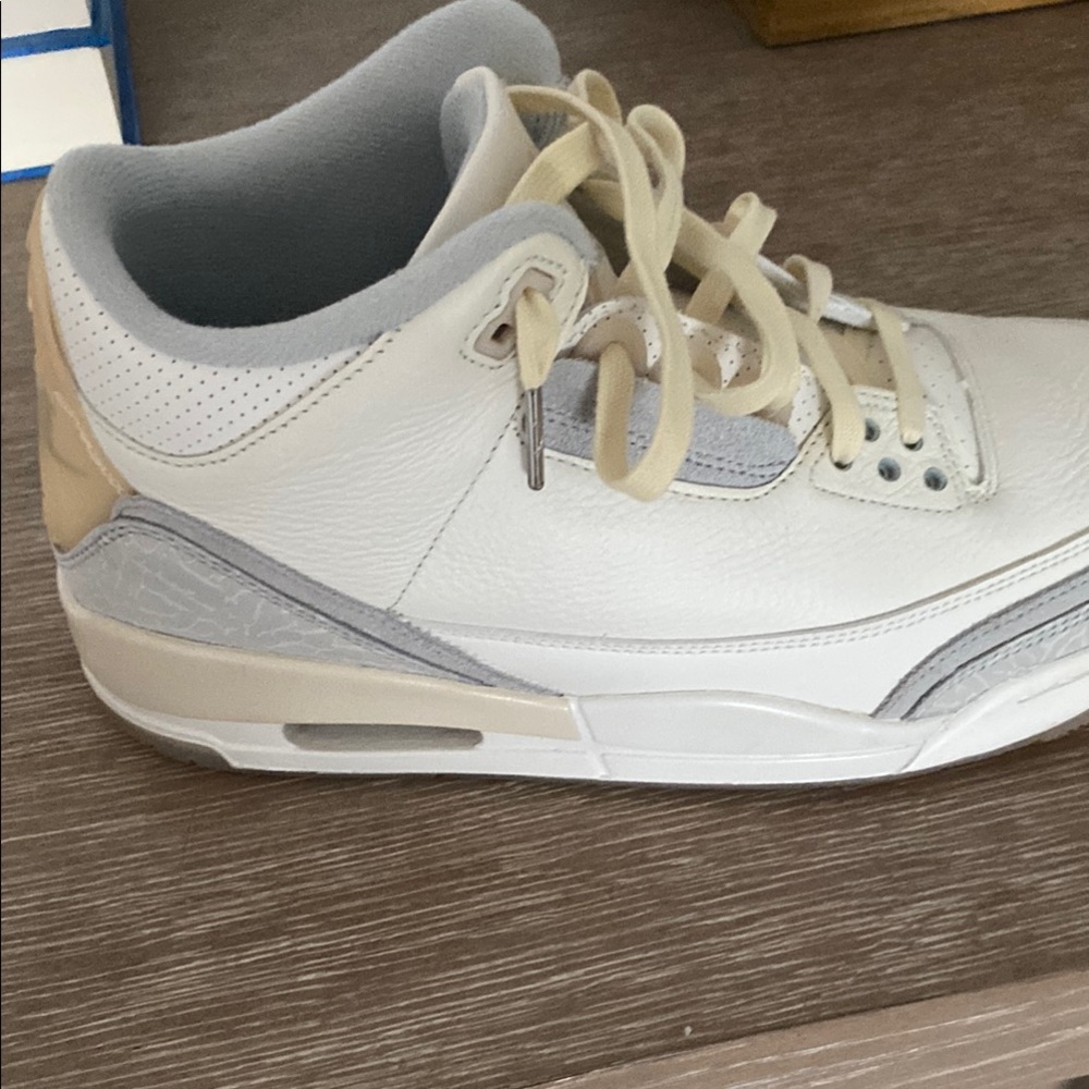White and Gray High-Top Sneakers